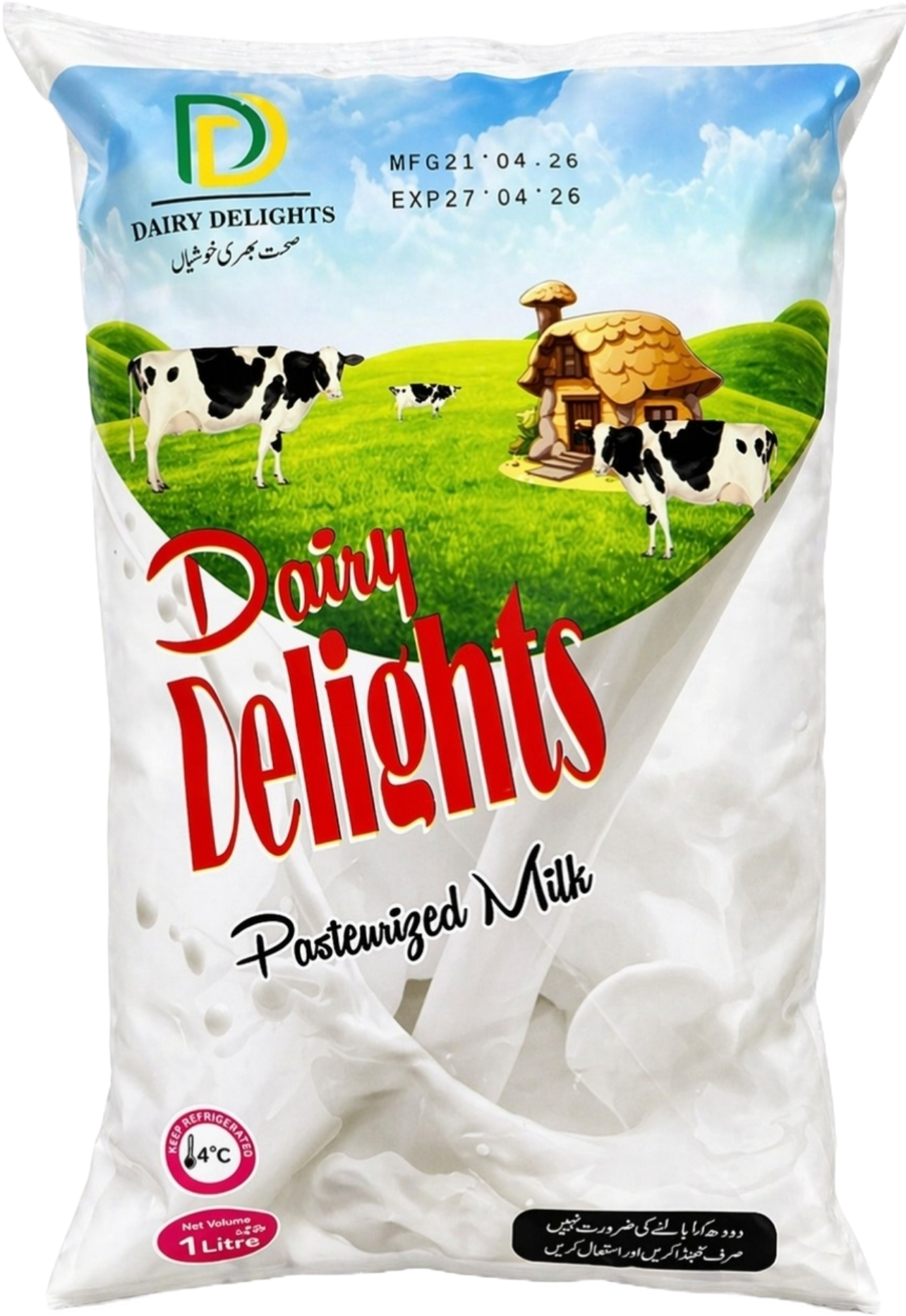Farm fresh milk packet